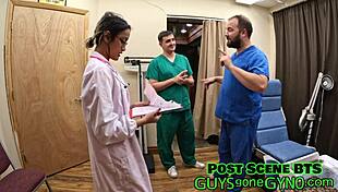 Wow! Doctor Canada Flips the Script on Channy Crossfire During Medical Exam at GuysGoneGyno.com. He Ends Up Examining Her Instead!