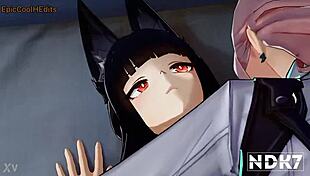 this hentai blowjob on pussy in 3d cartoon anime is so intense