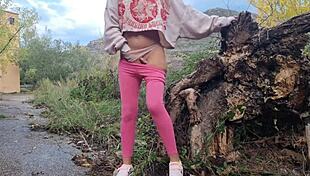 Outdoor Masturbation Near Mountains Leads To Intense Orgasm Explosion!