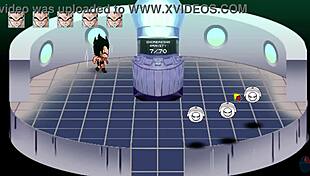 Hey, bulma's on an adventure with big busty tits in this hentai game