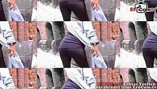 German Lesbians Dive into Real Sextreffen Casting with Outdoor Flirt