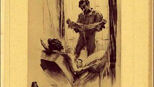 Vintage erotic drawing