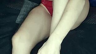 A blonde milf gives jerk off instructions while solo