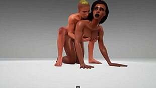 cute guy explores ebony amazonian in 3d porn wild life