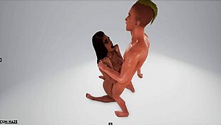 cute guy explores ebony amazonian in 3d porn wild life