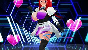 girl b hero faces monster lord in intense anime scenes