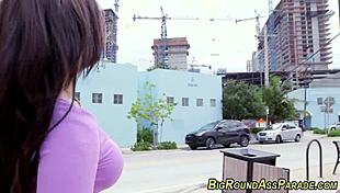 Oiled Up Huge Ass Babe Gets Hardcore Fetish Action!