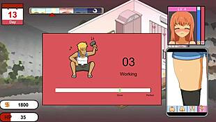 Hentai game features cheating wife with big boobs getting fucked.