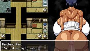 Tanned Natsuki In Hentai Game Fucking Village Friends With Creampie