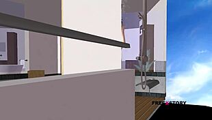 Animated 3D Cartoon Depicting Cute Teen Girls in Nude Shower Scene