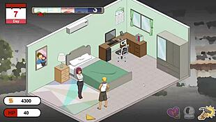 Hentai game features cheating wife with big boobs getting fucked.