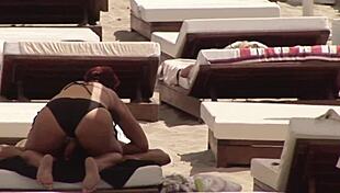 Real sexy party girls and sluts flash thong panties at nightclub and beach party