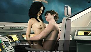 Intriguing scene on the captain's deck from Tales from the Unending Void. Passionate moments unfold.