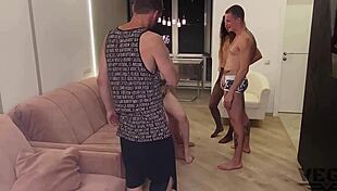 Oh No, Stepmom Walked In On My Tiny 18+ Stepsister Sucking My Cock!