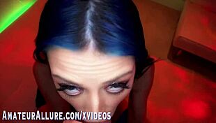 Jewelz blu deepthroats and gets fucked doggystyle for halloween!