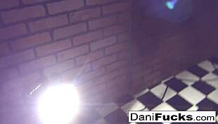 Sexy Dani Daniels masturbates her big tits and pussy