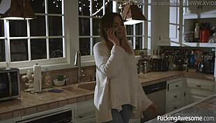 blair williams screams while getting face fucked and cumshot on halloween