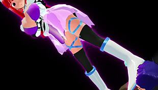 girl b hero faces monster lord in intense anime scenes