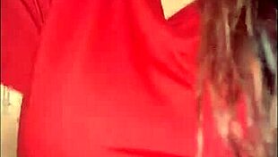 Look at this amateur redhead riding with huge tits!