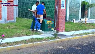 hot latina milf danna begs for dick from two guys and gets banged on the street 😈