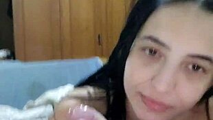 Want to see a yummy blowjob after class? This amateur gives POV cumshot in the classroom!