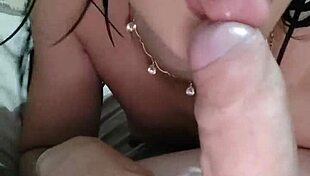 Want to see a yummy blowjob after class? This amateur gives POV cumshot in the classroom!