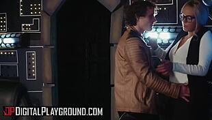 I, uh, watchin' Robby and Athena in this solo handjob parody scene