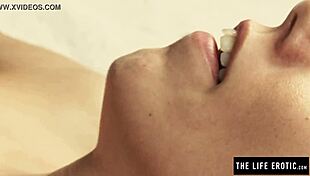 Two skinny teen 18+ lesbians in sexy dresses suck nipples and finger each other to massive orgasms while masturbating 😍🌟