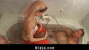 Horny Maid Seduces Old Hotel Guest