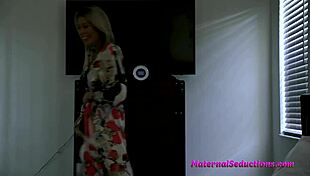 Step mom Nikki Brooks sneaks in and fucks me with her big tits!