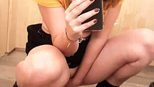 I's jerking off in the shop's changing room, feeling so naughty.