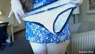 Chubby bbw teases big ass in thongs and panties with booty shaking