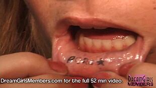 Tattooed Pierced Hottie Spreads Tight Pussy in Studio, Hell Yeah!