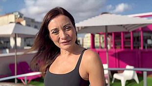 milf's footjob and blowjob in hotel room