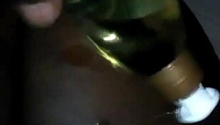 Rubbing Body Oil On A Black Milf