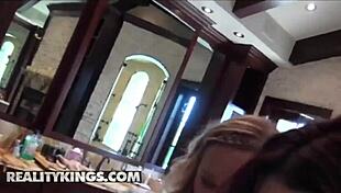 Watch Nikki Chase and Addison Grey share my girlfriend's pussy in this hot threesome?