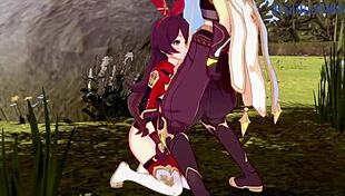Amber and fischl amy and aether intense sex - genshin impact hentai
