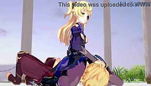 Amber and fischl amy and aether intense sex - genshin impact hentai