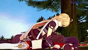 Amber and fischl amy and aether intense sex - genshin impact hentai