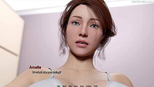 3d hentai game dude sucks close up nipple play sensual boob licking heart problems part 01