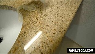 stepbrother discovers used condom in stepsister's bathroom