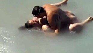 beach voyeur catches bbw mermaid with huge tits in the sea
