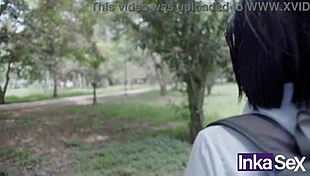 Shy 18-Year-Old Schoolgirl Skips Class for Huge Cock Stranger!