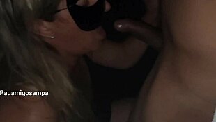 Holy shit, the cuckold takes his blonde wife to glory holes for rough use by big cocks!