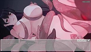 Hot anime babe suffers through a gangbang in a hentai game with a bad ending