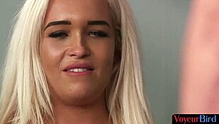 bigboobs brit voyeur moaning during office joi sesh