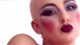 bald head luca bella in a hot latex corset 😏