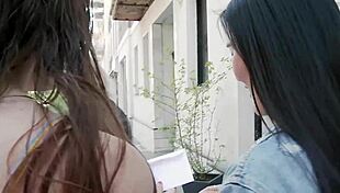 Feeling intense emotions during deep strap-on penetration and orgasm