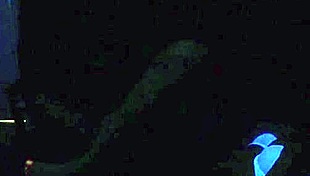 Britney Madison performs hardcore sex under blacklight.