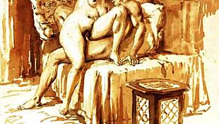 Vintage erotic drawings come to life in this rare retro anime collection